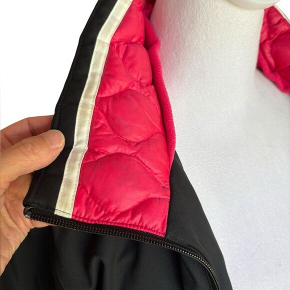 Spyder Duck Down Winter Jacket Black Shell Pink Interior Womens Size 10 Medium - Picture 9 of 16